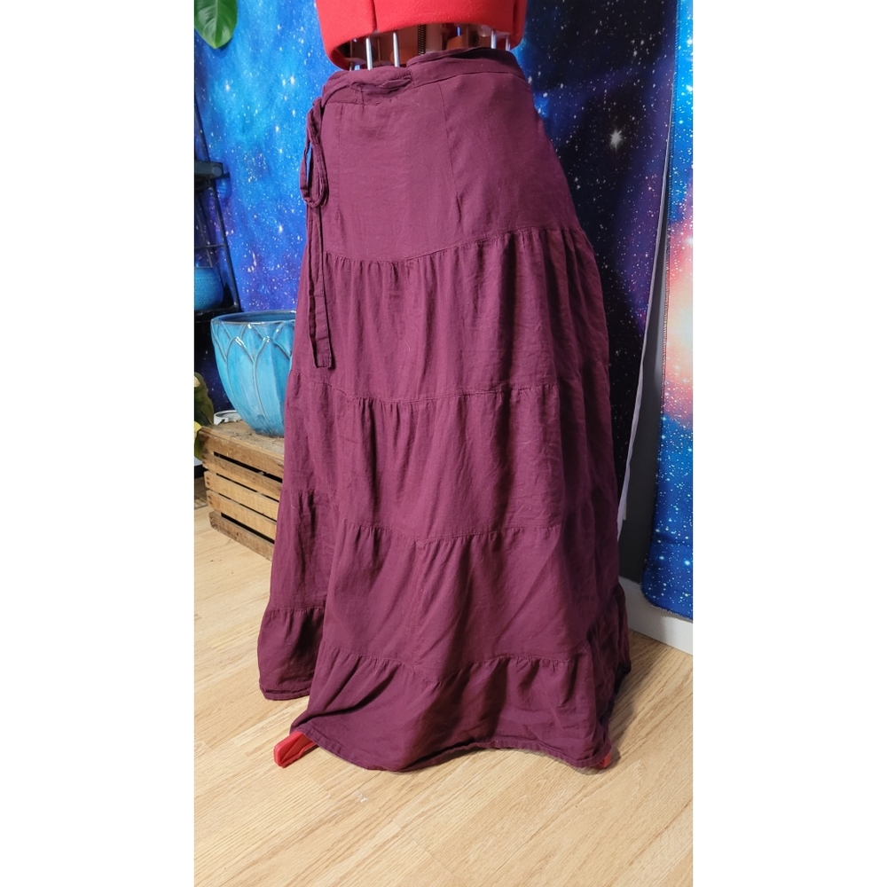 Bohemian Wrap Broomstick Skirt